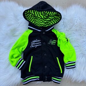 New Balance Neon Green & Black Jacket 3T